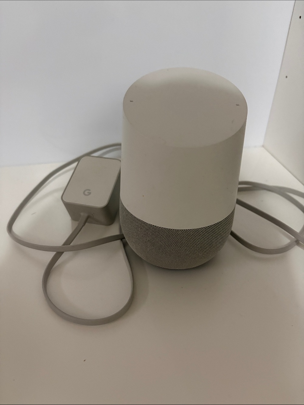 google Home Voice Speaker - White & Light Gray